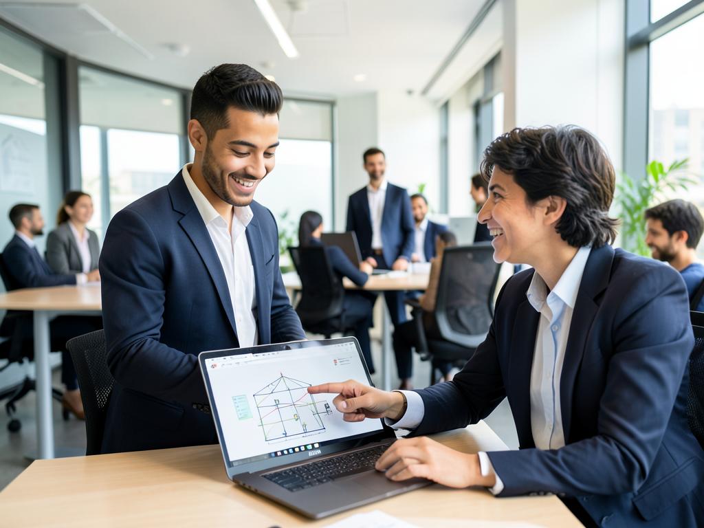 Novo colaborador conhecendo a estrutura da empresa durante o onboarding