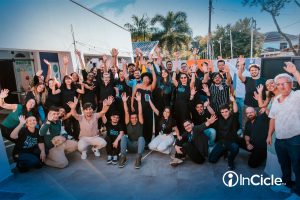 Colaboradores durante inauguração da nova sede da InCicle